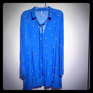 Free People- Blue Mini Dress